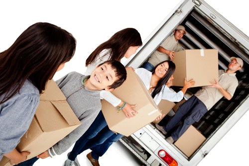 Commercial moving team supporting a Hampstead business relocation