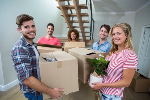 Removal team packing belongings for a Hampstead home move