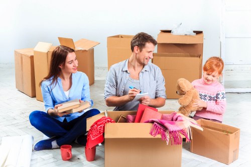 Professional moving truck service handling a local Hampstead relocation