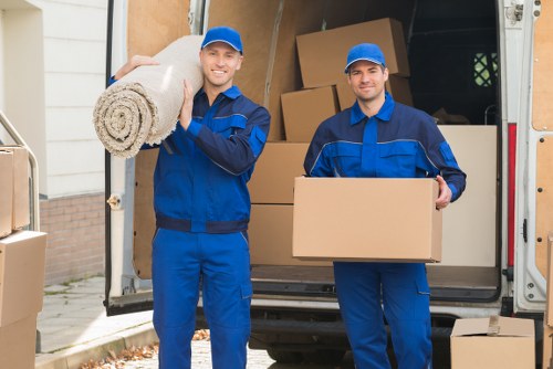 Packing materials and boxes prepared for Hampstead removals