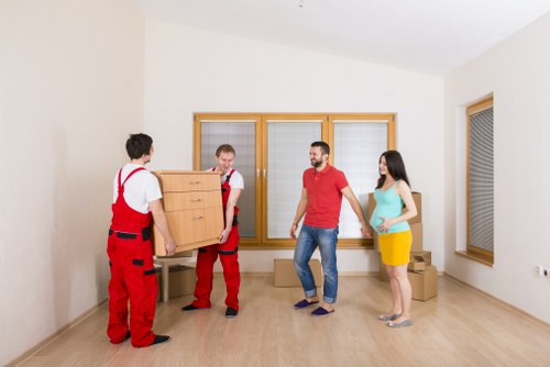 Removal team preparing a safe home move in Hampstead