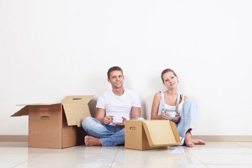 Trained movers handling furniture with care and planning