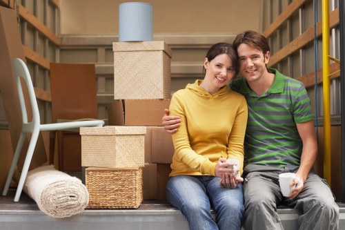Local removal company handling furniture and boxes in a Hampstead property move