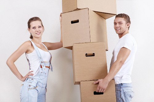 Organized removal process in Hampstead with furniture loading
