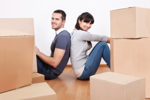Organized storage in Hampstead with boxes and furniture