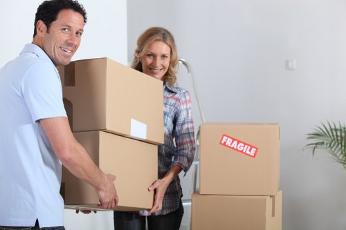 Busy Hampstead moving service with van and helper